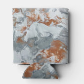 灰色の銅アクリル絵画抽象芸術背景 缶クーラー (裏面)