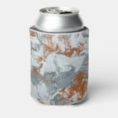 灰色の銅アクリル絵画抽象芸術背景 缶クーラー (缶裏面)