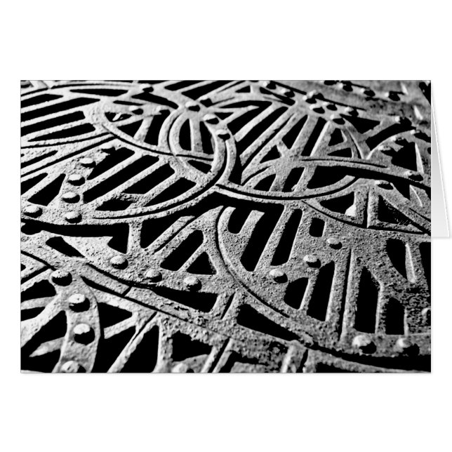 灰色の錆びた格子 (正面横)