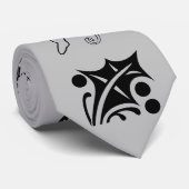 灰色の陽気なクリスマスネクタイ ネクタイ (ロール)