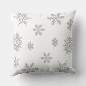 灰色の雪が降り続く クッション (裏面)