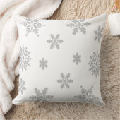 灰色の雪が降り続く クッション (ブランケット)