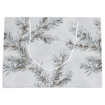 灰色の雪のクリスマスツリーの枝