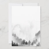 灰色の雪の結晶の冬のベビーシャワー サンキューカード (裏面)