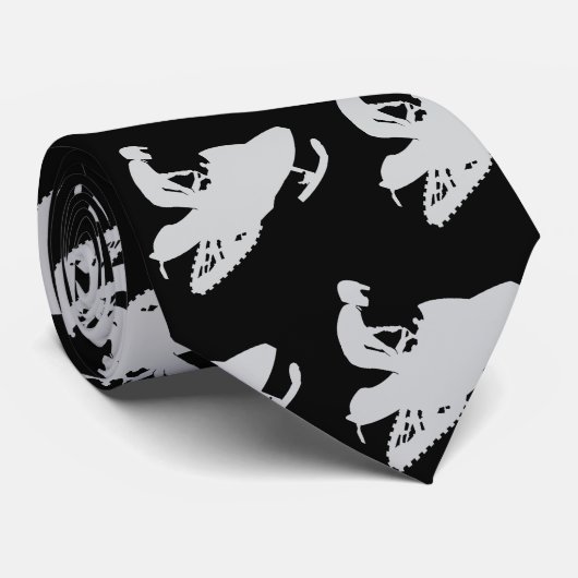 灰色の雪車 ネクタイ (ロール)