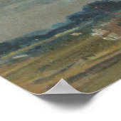 灰色の雲が広がる風景 ポスター (角)