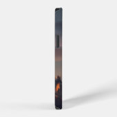 灰色の雲の下のロッキー山脈 iPhoneケース (右側面)