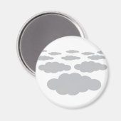灰色の雲の天気 マグネット (正面/裏面)