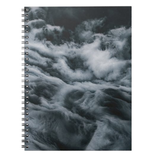 灰色の雲絵画の ノートブック (正面)