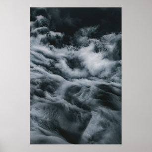 灰色の雲絵画の ポスター
