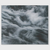 灰色の雲絵画の ラッピングペーパー (フラット)