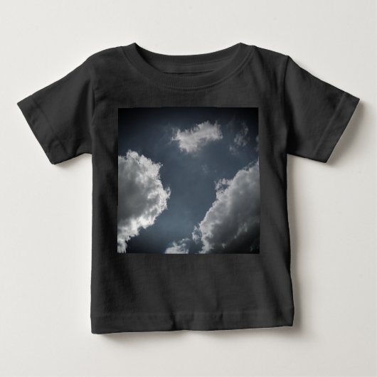 灰色の雲 ベビーTシャツ (正面)