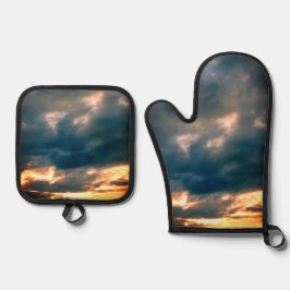 灰色の雲 鍋つかみ&鍋敷きセット