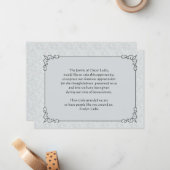 灰色の霧の死別のサンキューカード ノートカード (正面/裏面インサイチュ)