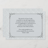 灰色の霧の死別のサンキューカード ノートカード (正面/裏面)