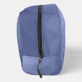 灰色の青いジオメトリックメッシュパターンモノグラム ドップキット (右)