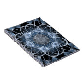 灰色の青い冬のイラストレーションフラクタル ノートブック (右側)