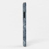 灰色の青い抽象芸術パターン Case-Mate iPhoneケース (裏面/右)