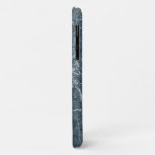 灰色の青い抽象芸術パターン Case-Mate iPhoneケース (裏面/左)