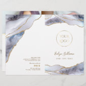 灰色の青い瑪瑙のサービスメニューカタログ (正面/裏面)