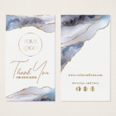 灰色の青い瑪瑙のパッケージの挿入 (正面&裏面)