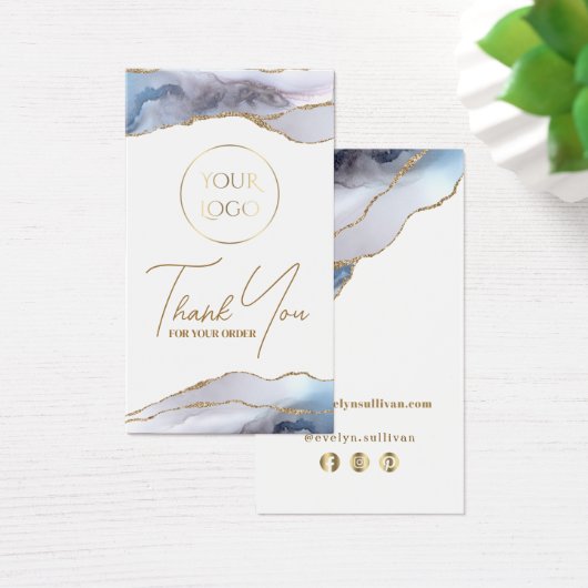 灰色の青い瑪瑙のパッケージの挿入 (デスク)