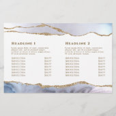 灰色の青い瑪瑙の二折パンフレット (裏面)