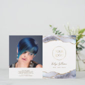 灰色の青い瑪瑙の二折パンフレット (スタンド正面)