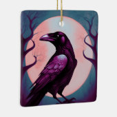 灰色の青い背景に割れ目のスケッチ セラミックオーナメント (右)