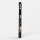 灰色の青い花柄 Case-Mate iPhoneケース (裏面/右)