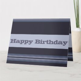 灰色の青とストライプ カード