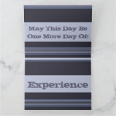 灰色の青とストライプ カード (内部)