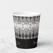 灰色の青と黒 紙コップ (右)