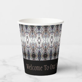 灰色の青と黒 紙コップ