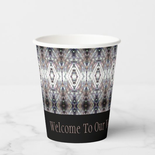 灰色の青と黒 紙コップ (正面)