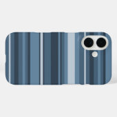 灰色の青のストライプCase-Mate iPhone case Case-Mate iPhoneケース (裏面 (横))