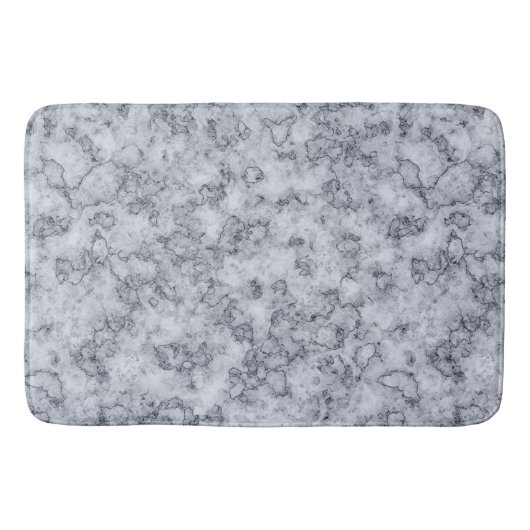 灰色の青の大理石 バスマット (正面)