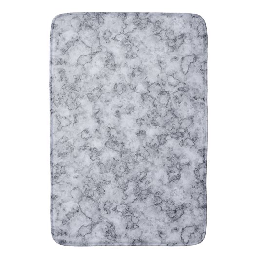 灰色の青の大理石 バスマット (正面縦)