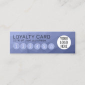 灰色の青グラデーションのジオメトリックメッシュカスタムロゴ ロイヤリティカード (正面)