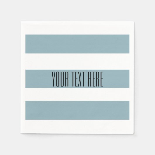 灰色の青ストライプ色 スタンダードカクテルナプキン (正面)