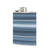 灰色の青ストライプ色 フラスク (左)
