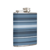 灰色の青ストライプ色 フラスク (右)