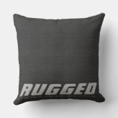 灰色の頑丈な固い男らしい クッション (裏面)