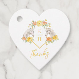 灰色の馬と黄色のバラのモノグラム感謝してい フェイバータグ