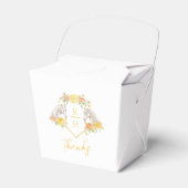 灰色の馬と黄色のバラのモノグラム感謝してい フェイバーボックス (正面サイド)