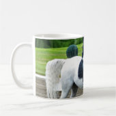 灰色の馬場馬術の馬のマグII コーヒーマグカップ (左)