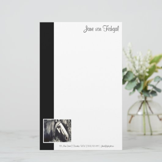 灰色の馬 便箋 (スタンド正面)