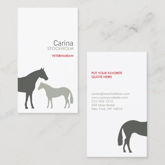灰色の馬 名刺 (正面/裏面)