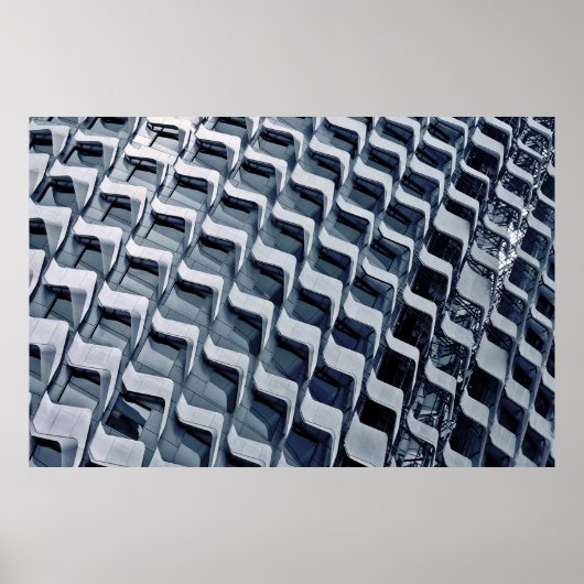 灰色の高層建物 ポスター (正面)