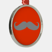 灰色の髭パターン メタルオーナメント (右)